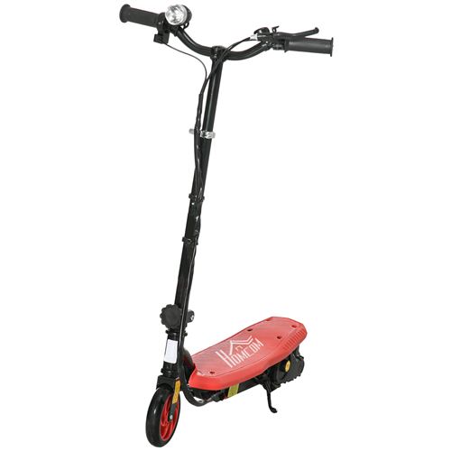 Trottinette &eacute;lectrique 120 W pliable pour enfant 7-14 ans 12 Km/h max. autonomie 10 Km max. rouge 