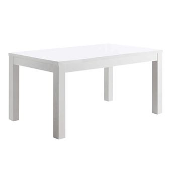 Table Rectangulaire 138x80cm Laquée Blanc Brillant - DEYTON - ALTOBUY - 1