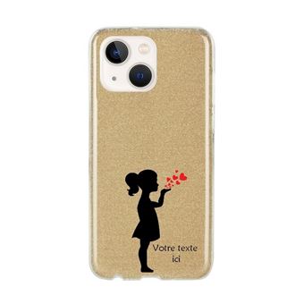 Coque IPhone 6 Transparente à Contour Chromé Doré - Coeur Design Rigide