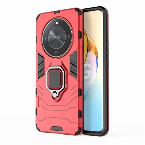 Coque pour Honor Magic 6 Lite 5G - housse etui rigide anti choc + film ecran - ROUGE - htdmobiles