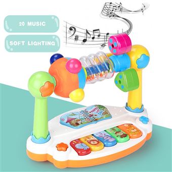 28€31 sur Jouet Piano Bébé avec lumières et musique - Multicolore - Autres  Jeux créatifs - Achat & prix