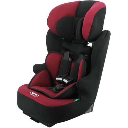 Siège auto ceinturé RACE I 76-140 cm R129 – de 3 à 10 ans – Têtière réglable - Base inclinable - Rouge - Fabrication française