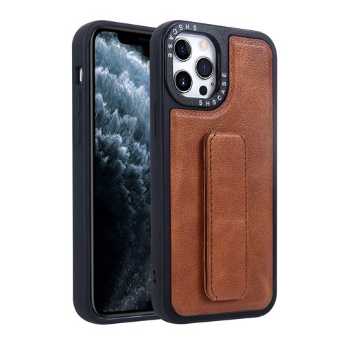 Coque Dragonne Titulaire Housse En Cuir Pour iPhone 13 Pro 6.1 - Brun