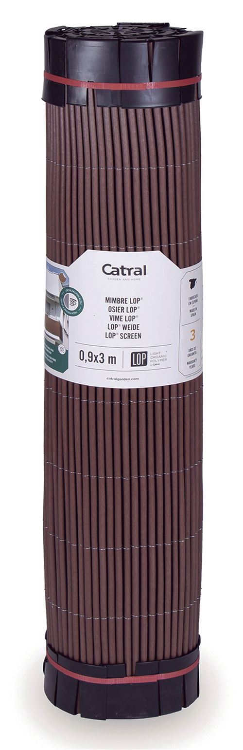 Nortene Canisse d'osier semi-synthétique - Chocolat - 1,5x3m