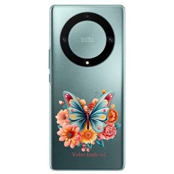 Coque Taperso compatible Honor X9A et Magic 5 Lite personnalisable avec motif papillon et fleur