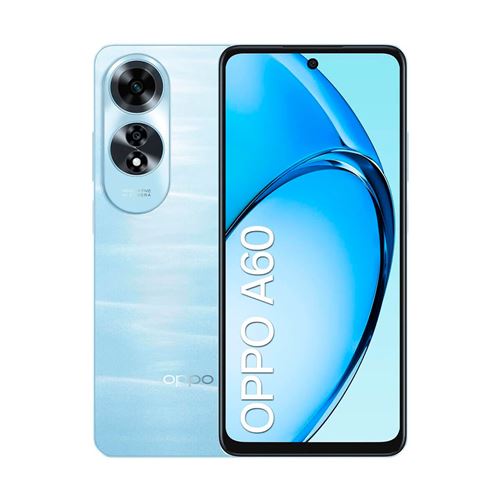 OPPO A60 - 4G smartphone - double SIM - RAM 8 Go / Mémoire interne 256 Go - microSD slot - Écran LCD - 6.67 - 1604 x 720 pixels (90 Hz) - 2x caméras arrière 50 MP, 2 MP - front camera 8 MP - bleu ondulé