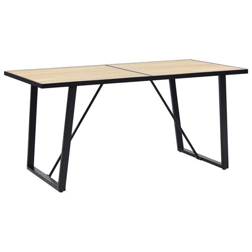vidaXL Table de salle à manger Chêne 140x70x75 cm MDF