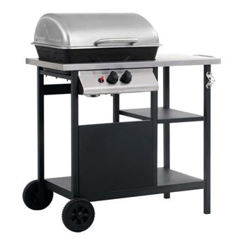vidaXL Barbecue à Gaz avec Tablette à 3 Couches Gril d'Extérieur Gril de Cuisson Cour Jardin Fête en Plein Air Durable Noir 47392 - 1