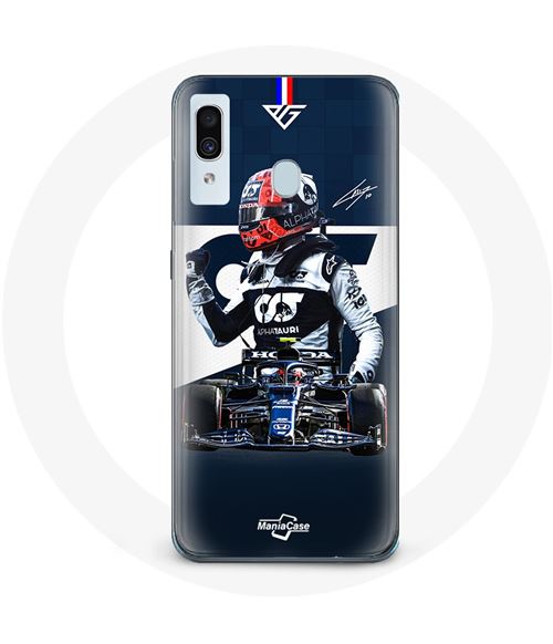 Coque pour Samsung Galaxy A20 Formule 1 Max Verstappen Pilote automobile F1 Bleu Maniacase