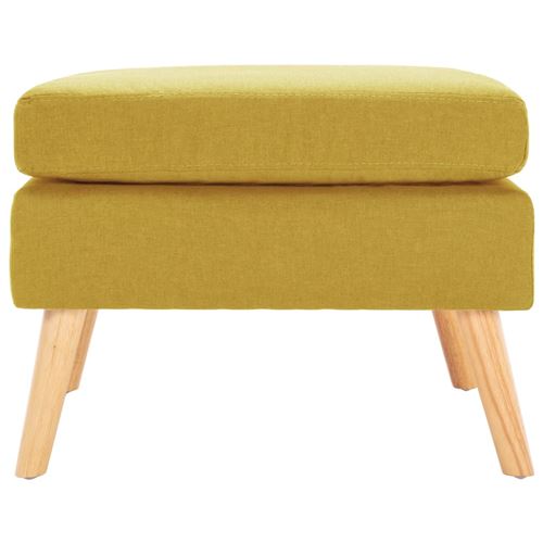 vidaXL Repose-pied Jaune Tissu