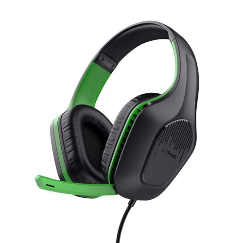 Trust GXT 415X Zirox - Micro-casque - circum-aural - filaire - jack 3,5mm - vert