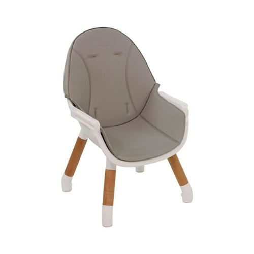 Chaise haute NANIA BIANCA - 6 mois à 36 mois - Dossier inclinable - Hauteur  réglable - Pliage compacte - Gris gris - Nania
