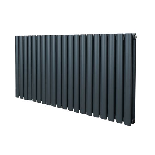 Radiateur à Colonne Ovale Chauffage Horizontal Gris Anthracite 600mm x 1200mm
