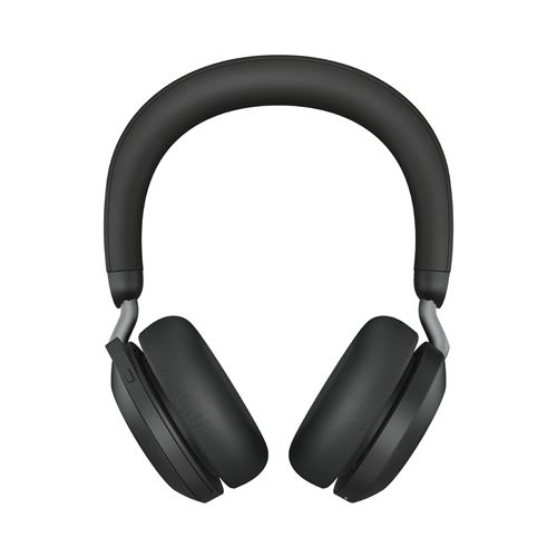 Jabra Evolve2 75 - Micro-Casque - Sur-Oreille - Bluetooth - Sans Fil - Suppresseur De Bruit Actif - Usb-A - Isolation Acoustique - Noir - Optimisé pour La Cu