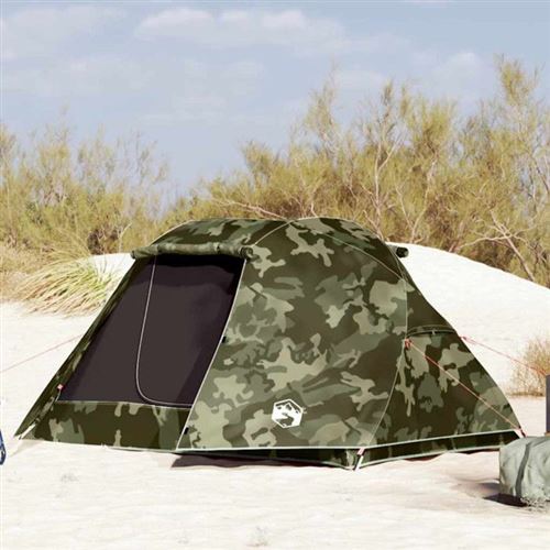 vidaXL Tente de pêche 3 personnes camouflage imperméable4100657