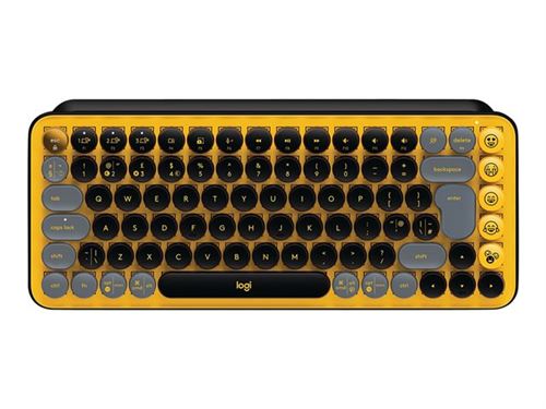 Logitech POP Keys - Toetsenbord - draadloos - Bluetooth LE, Bluetooth 5.1 - QWERTY - pan-Scandinavisch - toetsschakelaar: Brown Tactile - blast