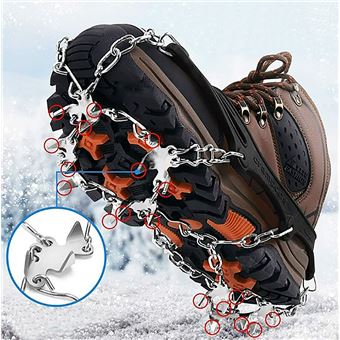 Paire de crampons à neige ou verglas 19 pointes acier anti dérapantes  pointure 41/44 - Accessoire chaussures de sport à la Fnac