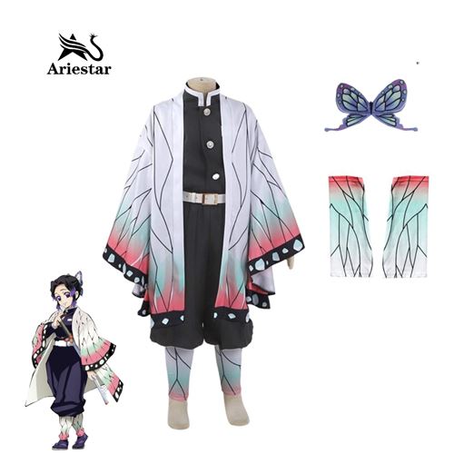 Ensemble déguisement fille adulte Ariestar® costume Demon Slayer Kimetsu no Yaiba Shinobu Kocho taille XL cosplay anime Halloween