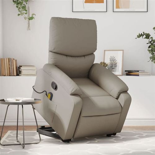 Non Communiqué Gris Vidaxl Fauteuil De Massage, Relaxation Similicuir Cappuccino