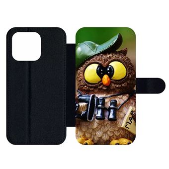 Etui My-Kase pour iPhone 15 Pro Max - chouette - Silicone - Noir - 1