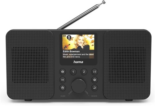 Hama DIR10 – Radio numérique avec DAB+, radio Internet, Bluetooth® RX et contrôle via application