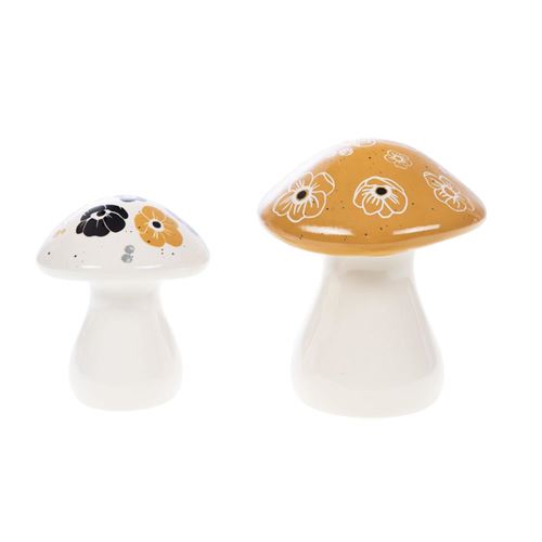 Non Communiqué Multicolore Lot De 2 Champignons Mélissa - Amadeus - Céramique