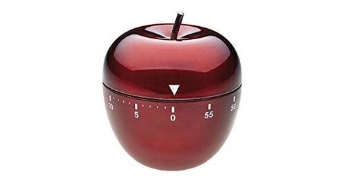 Tfa dostmann minuteur pomme 38. 1030. 05en acier inoxydable en rouge