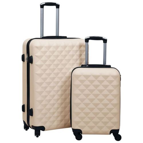 Vidaxl Ensemble De Valises Rigides 2 Pcs Doré Abs 92431 - Image 3