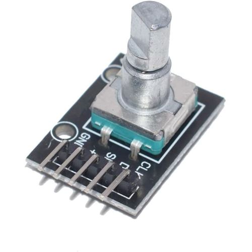 Module Encodeur Rotatif KY-040 Pour Raspberry Pi et Arduino Rotatif et Pressable Utilisation Infinie Régulateur pour Capteur de Lumière, Métal