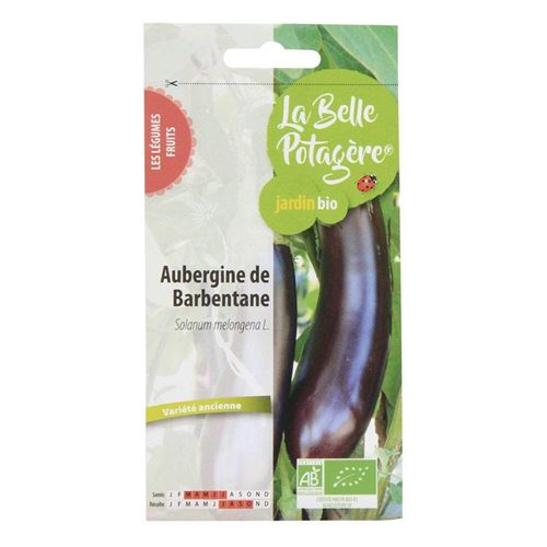 Graines à semer - Aubergine de Barbentane - 0,15 g - La Belle Potagère