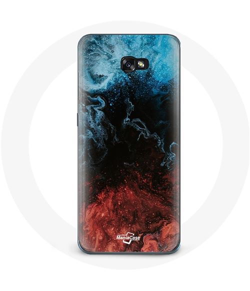 Coque pour Samsung Galaxy A3 2017 fond de texture abstraite rouge noir bleu Maniacase