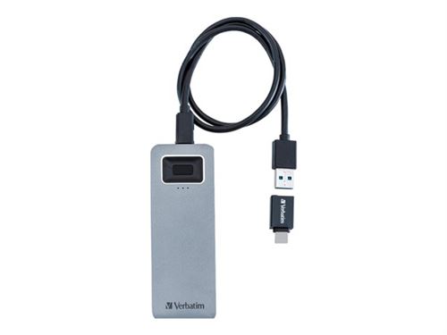 Verbatim Executive Fingerprint Secure - SSD - gecodeerd - 512 GB - extern (draagbaar) - USB 3.2 Gen 1 (USB-C aansluiting) - 256-bits AES