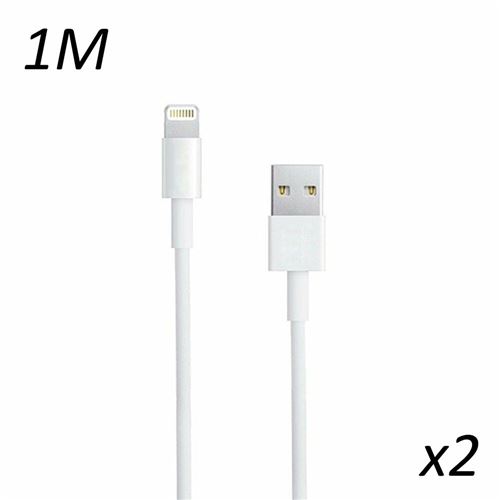 [2 Pack] Cable Blanc Usb Lightning 1M Pour iPhone 6 - 6 Plus - 6S - 6S Plus - 7 -7 Plus - 8 - 8 Plus [Toproduits®]