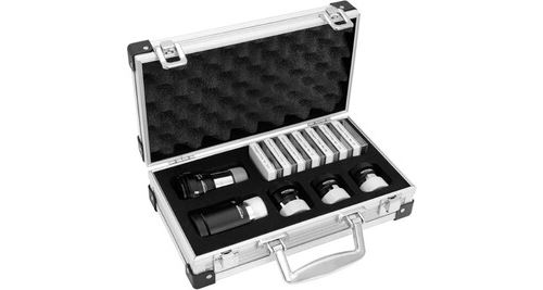 Valise omegon avec oculaires, filtres et lentilles de barlow omegon