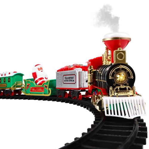 Train Electrique Noel,Train Jouet pour Enfants Train de Noël à Pile
