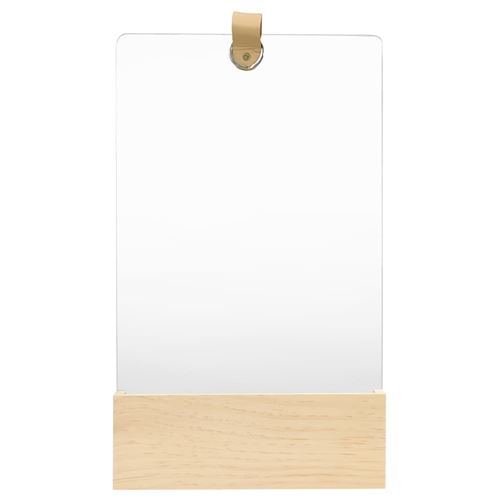 vidaXL Miroir mural Bois de pin massif 23x39,5 cm