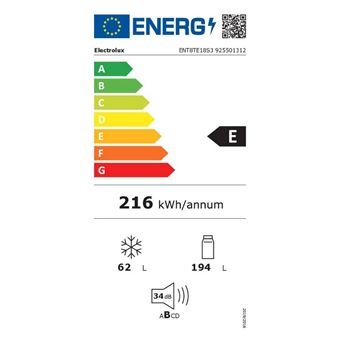 Electrolux réfrigérateur intégrable combiné ent8te18s3