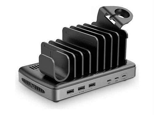 Lindy - Station De Charge - 160 Watt - Pd 2.0, Pd 3.0, Qc 3.0, Qc 4.0, Afc, Power Delivery 3.1, Apple 2.4A, Pd/Pps, Usb Bc 1.2 - 6 Connecteurs De Sortie (3 - Image 3