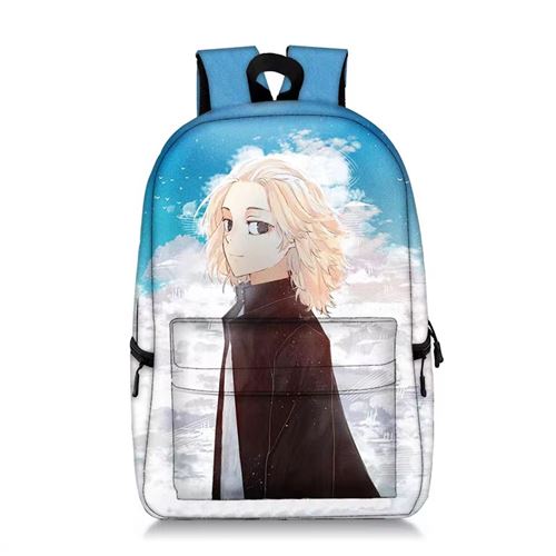 Sac à Dos Tokyo Revengers pour Enfants Cadeaux pour Garçon (SD1218) 28*14*47 cm Blanc