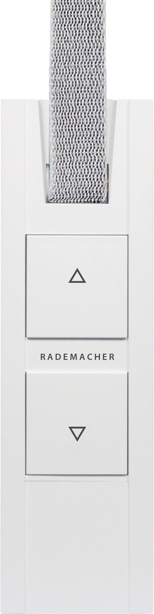 Enrouleur de sangle radio électrique RADEMACHER RolloTron Basic DuoFern 1200-UW p. sangle 23mm, volet roul max 45kg, comp avec HomePilot SmartHome, utilisation simple, mont encastré dans évidement d'encastr., blanc