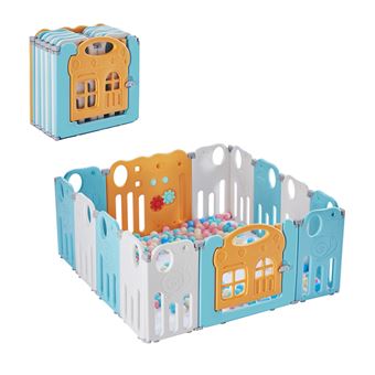 Parc Bebe Pour La Securite Enfants Cloture Enfant Interieur Exterieur Jardin Multicolore 12 2 Panels Parcs Achat Prix Fnac