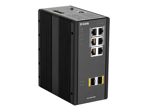 Non Communiqué D-Link Dis 300G-8Psw - Commutateur - Géré - 4 X 10/100/1000 (Poe+) + 2 X 10/100/1000 + 2 X 100/1000 Sfp - Montage Sur Rail Din, Fixation Murale - Poe+ (120 W)