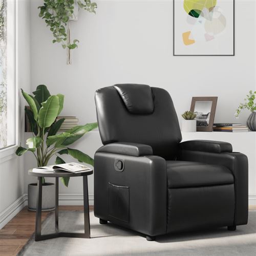 Non Communiqué Noir Fauteuil Inclinable Similicuir