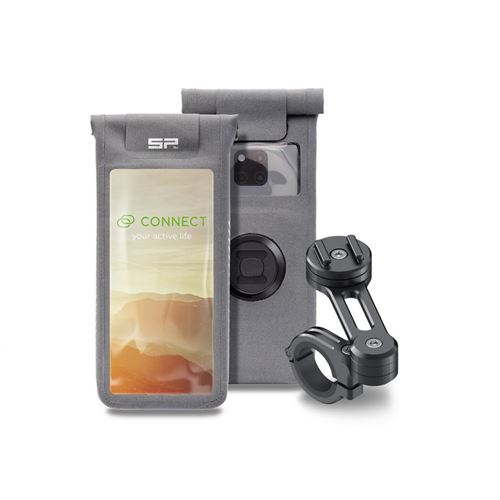 Pack complet SP-CONNECT Moto Bundle fixé sur guidon universel taille L