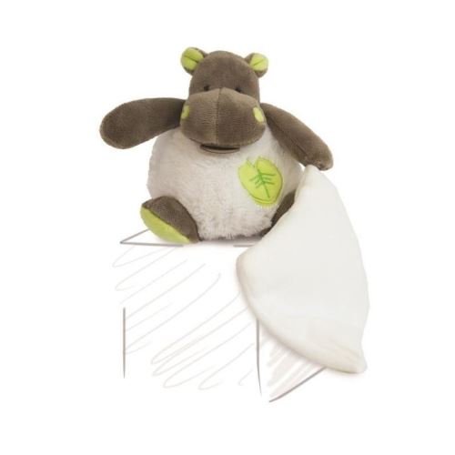 Baby nat' pantin avec doudou bazile l'hippo vert petit modèle