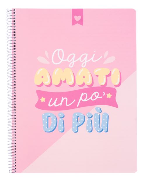 Cahier Couverture Polypropylene A4 Pautado Microperforado Carouge Blue & Pink Ita