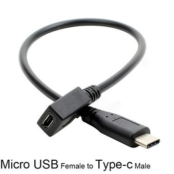 Adaptateur de câble de convertisseur Micro USB femelle vers USB-C