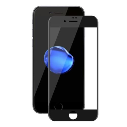 Générique Verre Trempé De La Marque Vshop Compatible Pour iPhone Se 2020/7 / 8, Couverture Complète, 4D Curved Bord, Sans Bulles Pour iPhone Se 2020/ 7 / 8 (Noir)