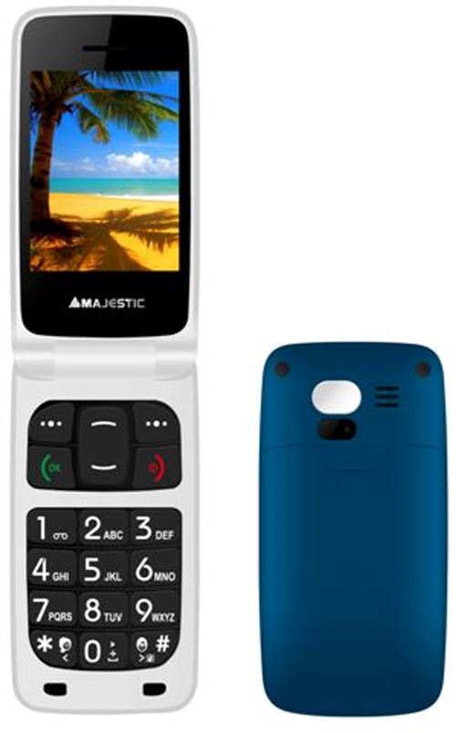 Majestic TLF-SILENO 41N FLIP - Téléphone mobile - microSD slot - 320 x 240 pixels - TFT - 1,3 MP - bleu