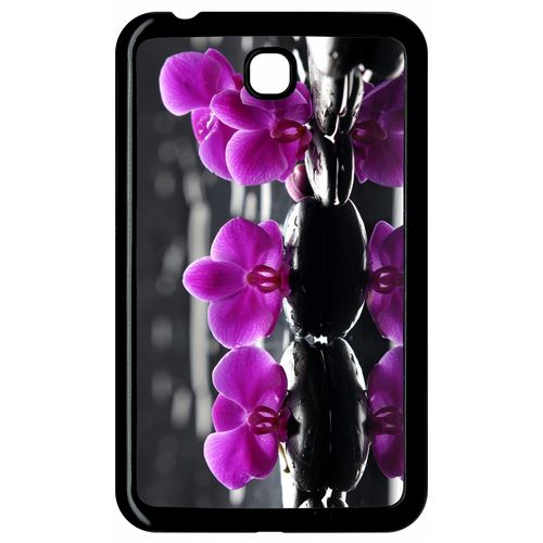 Coque Samsung Galaxy Tab 3 P3200 Orchide Violette Fond Gris